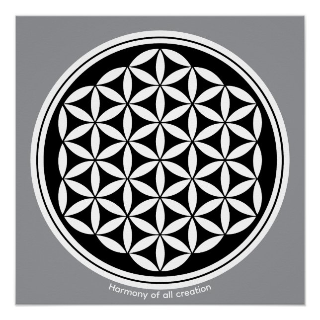 Creation Harmony – Sacred Geometry Symbol Poster (Front)