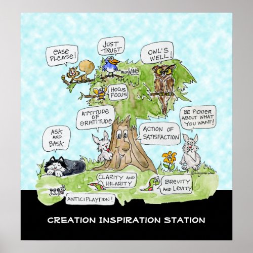 Creation Inspiration Station Cute Poster