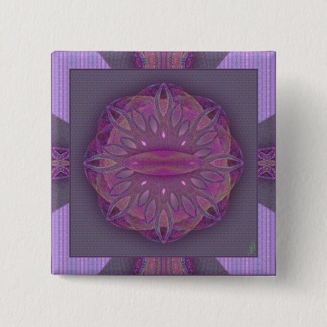 Creation Mandala Pinback Button (Front)