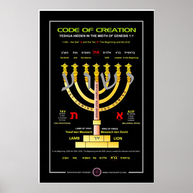 Creation Menorah Poster (Front)