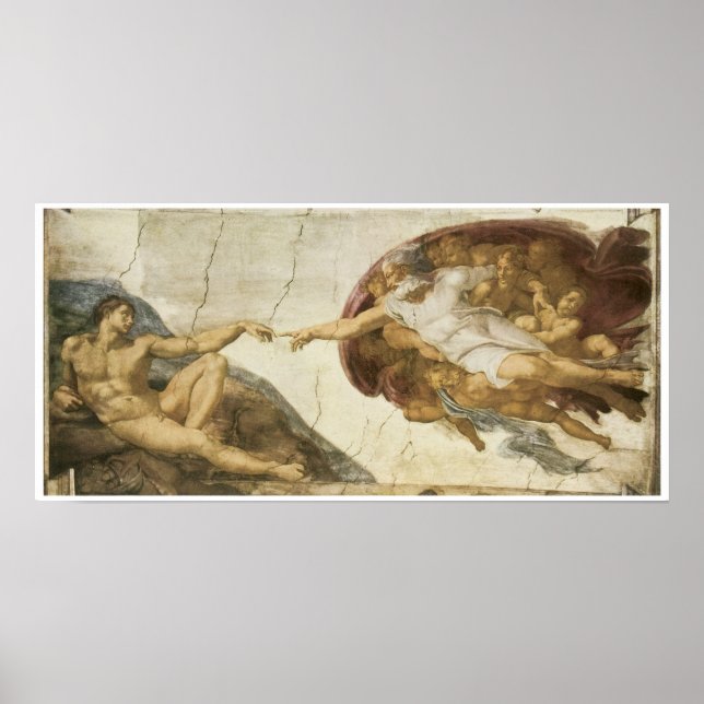 Creation of Adam, 1510, Michelangelo Poster (Front)