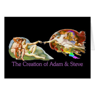 Creation of Adam and Steve Cards