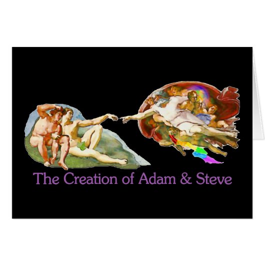 Creation of Adam and Steve Cards (Front Horizontal)