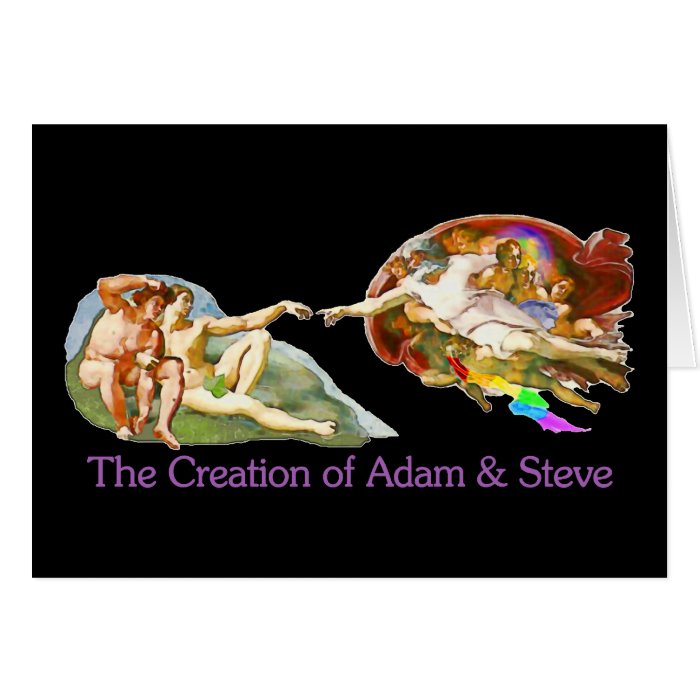 Creation of Adam and Steve Greeting Cards