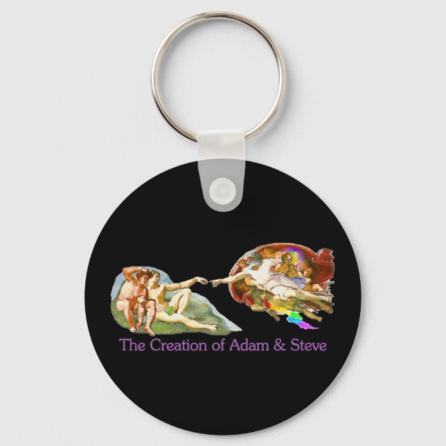 Creation of Adam and Steve Keychain (Front)