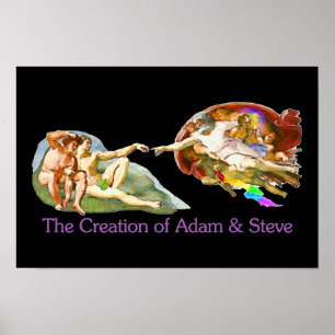 Creation of Adam and Steve Poster