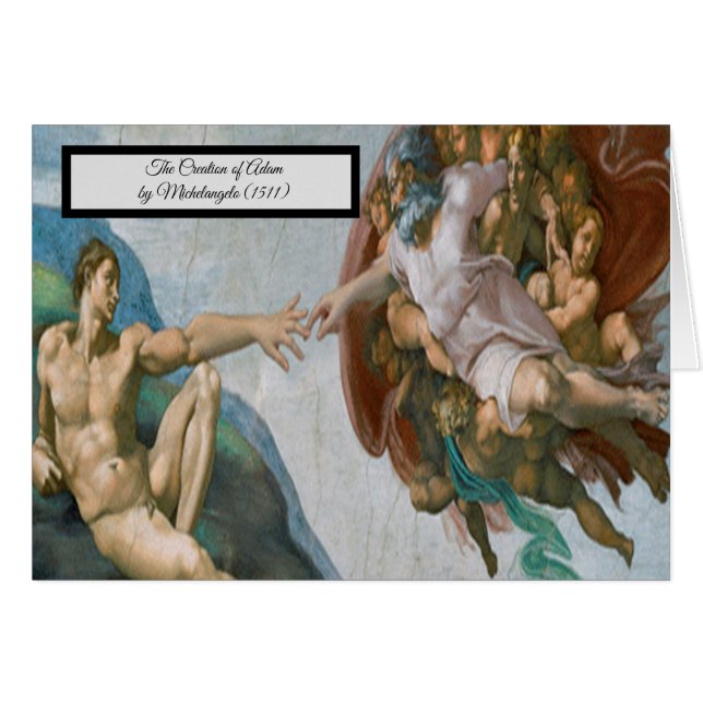 Creation of Adam by Michelangelo Cards (Front Horizontal)