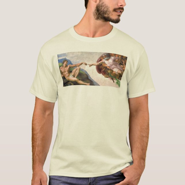 Creation of Adam by Michelangelo T-Shirt (Front)