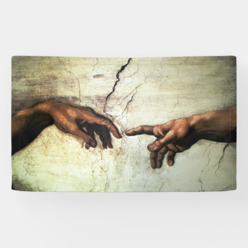 Creation of Adam _ Hands Michelangelo 1475 _ 1564 Banner