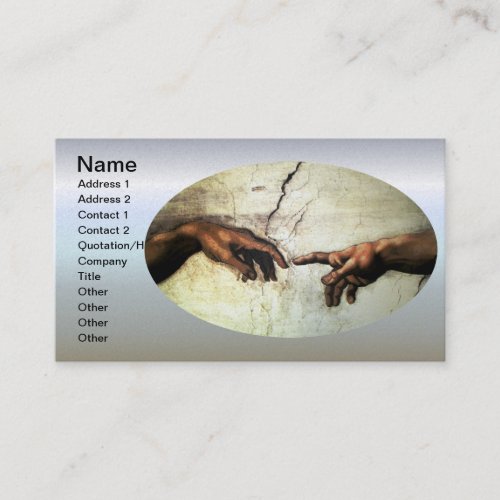 Creation of Adam _ Hands Michelangelo 1475 _ 1564 Business Card