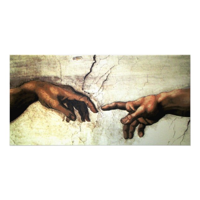 Creation of Adam - Hands Michelangelo 1475 - 1564 Card (Front)