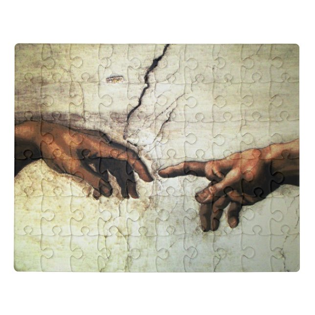 Creation of Adam - Hands Michelangelo 1475 - 1564 Jigsaw Puzzle (Puzzle Horizontal)