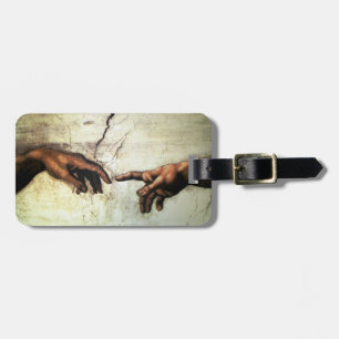 Creation of Adam - Hands Michelangelo 1475 - 1564 Luggage Tag