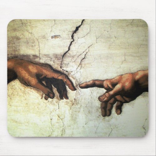 Creation of Adam _ Hands Michelangelo 1475 _ 1564 Mouse Pad