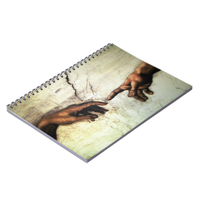 Creation of Adam - Hands Michelangelo 1475 - 1564 Notebook (Left Side)