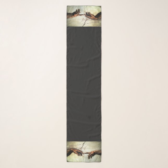Creation of Adam - Hands Michelangelo 1475 - 1564  Scarf (Front)