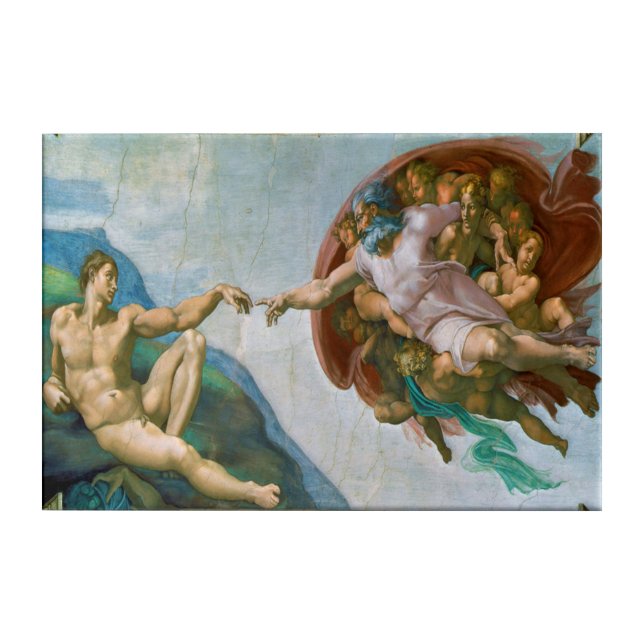 Creation of Adam - Michelangelo 1475 - 1564 Acrylic Print (Front)