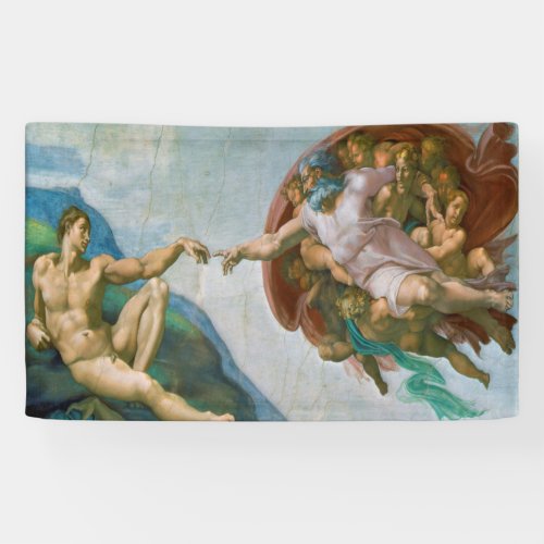 Creation of Adam _ Michelangelo 1475 _ 1564 Banner
