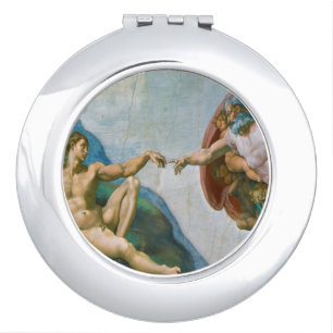 Creation of Adam - Michelangelo 1475 - 1564 Compact Mirror