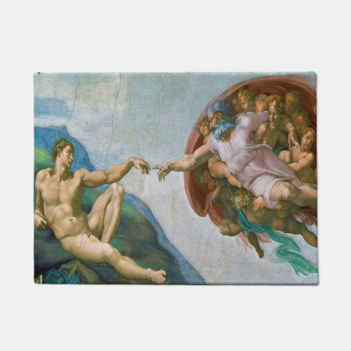 Creation of Adam _ Michelangelo 1475 _ 1564 Doormat