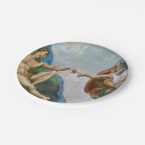 Creation of Adam _ Michelangelo 1475 _ 1564 Paper Plates