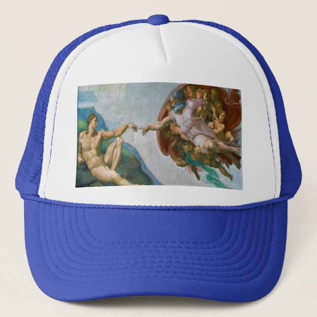 Creation of Adam - Michelangelo 1475 - 1564 Trucker Hat (Front)
