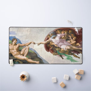 Creation of Adam Michelangelo Fine Art Desk Mat