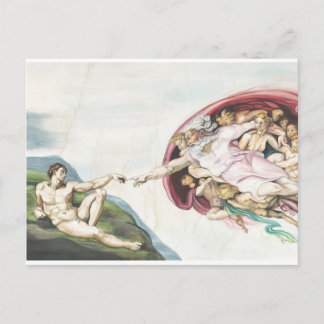 Creation of Adam Postcard