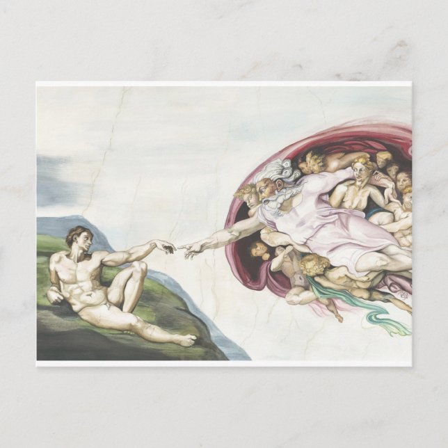 Creation of Adam Postcard (Front)