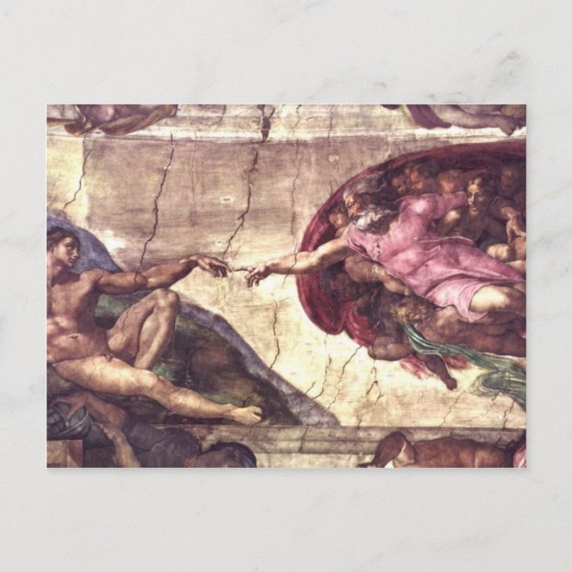 Creation of Adam postcard (Front)