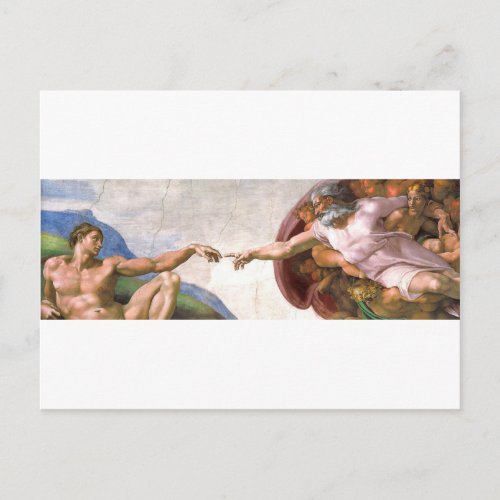 Creation of Adam Postcard