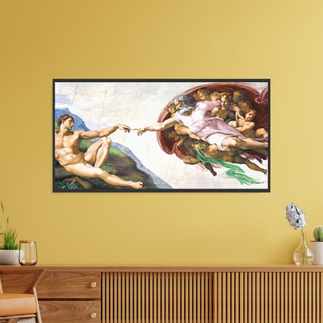 Creation of Adam – Renaissance Canvas Art (Insitu(LivingRoom))