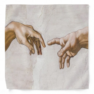 Creation Of Adam Sistine Chapel - Michelangelo Bandana