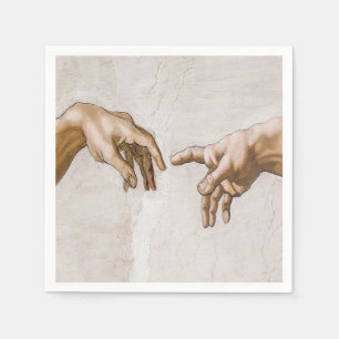 Creation Of Adam Sistine Chapel - Michelangelo Napkins