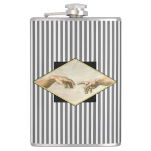 Creation of Adam Stripes Hip Flask