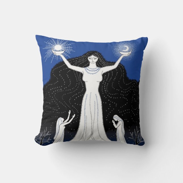Creation of Sun and Moon pillow (Front)