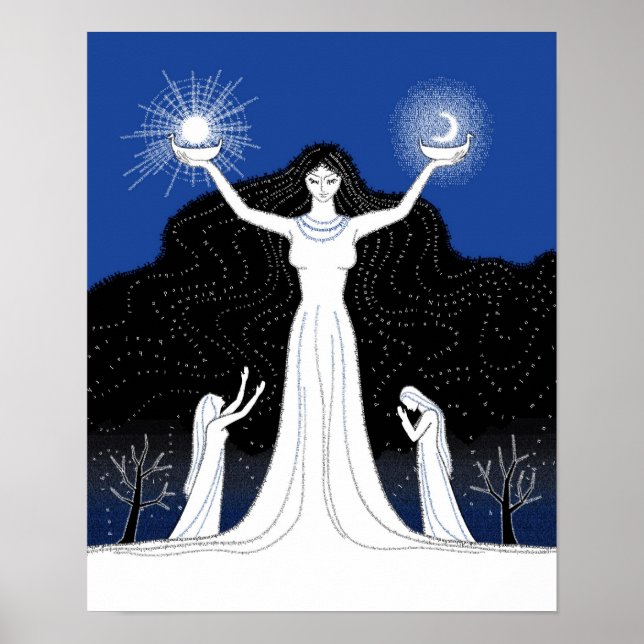 Creation of Sun and Moon poster (Front)