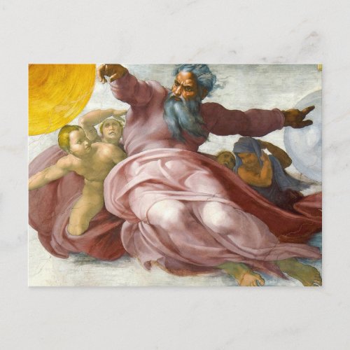Creation of the Sun by Michelangelo Postcard