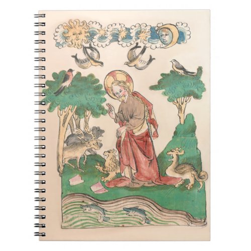 Creation of the World _ Bible Medieval Manuscript  Notebook