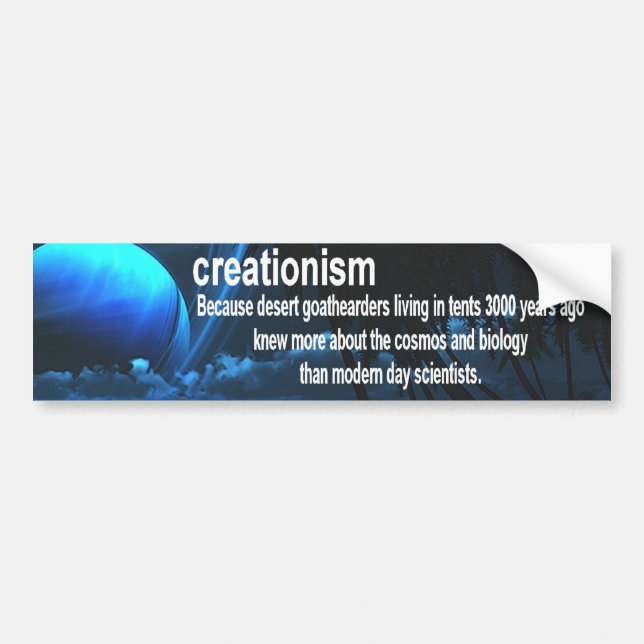 creationism bumper sticker (Front)