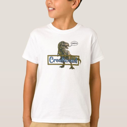 Creationist T_Rex Dinosaur customizable Comment T_Shirt