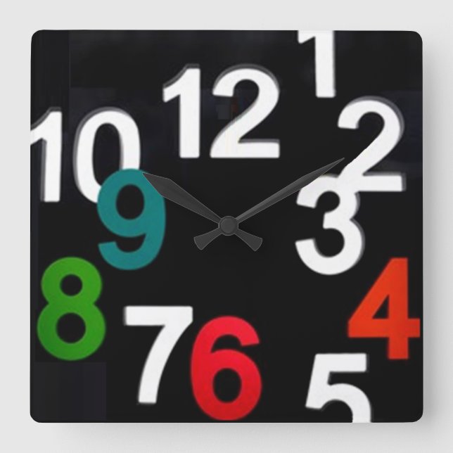 Creative 3D Colorful Numbers Clock (Front)
