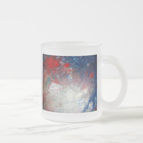 Creative Abstract Art Frosted Glass Coffee Mug