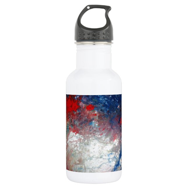 Creative Abstract Art Stainless Steel Water Bottle (Front)
