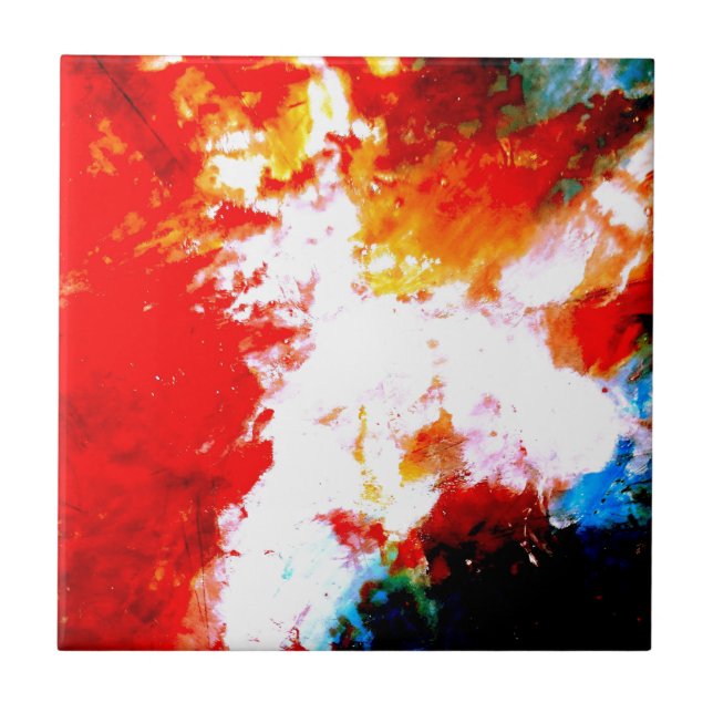 Creative Abstract Artwork Ceramic Tile (Front)