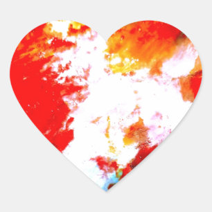 Creative Abstract Artwork Heart Sticker