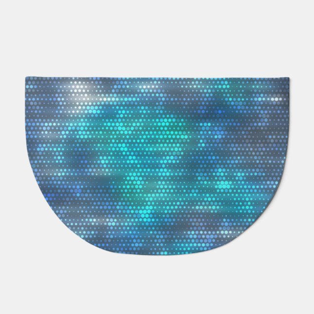 Creative abstract blue background design. doormat (Front)