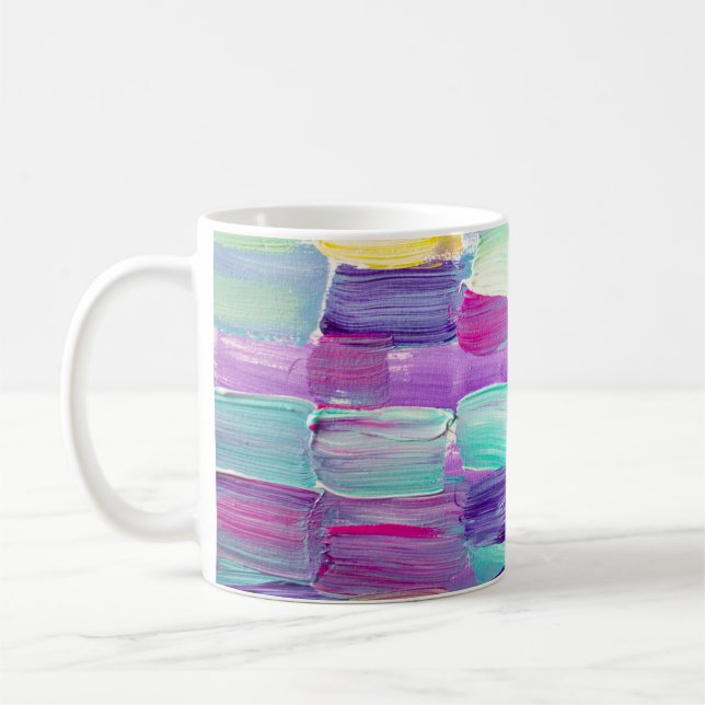 Creative abstract hand painted background, wallpap coffee mug (Left)