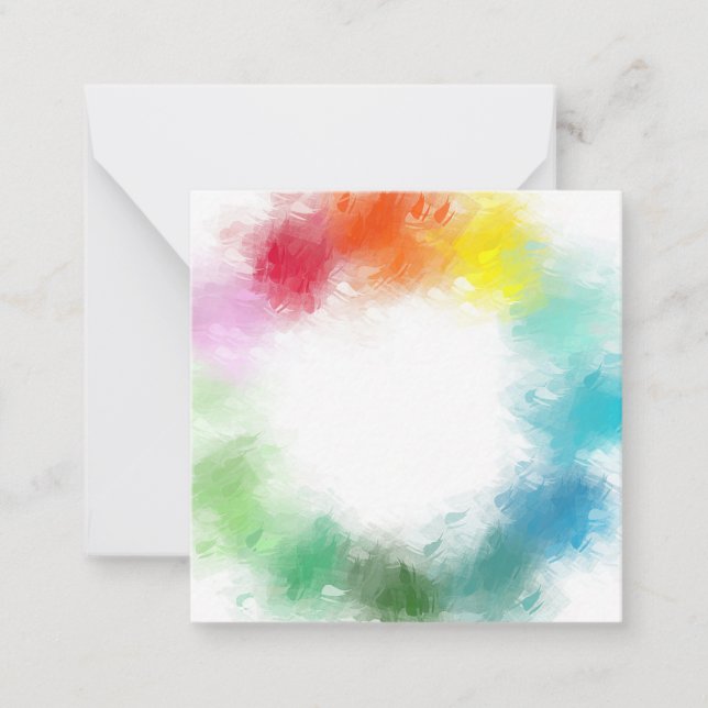 Creative Abstract Rainbow Colors Elegant Template (Front)