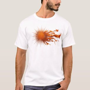 Creative ABSTRACT SUN Wearable Art T-Shirt